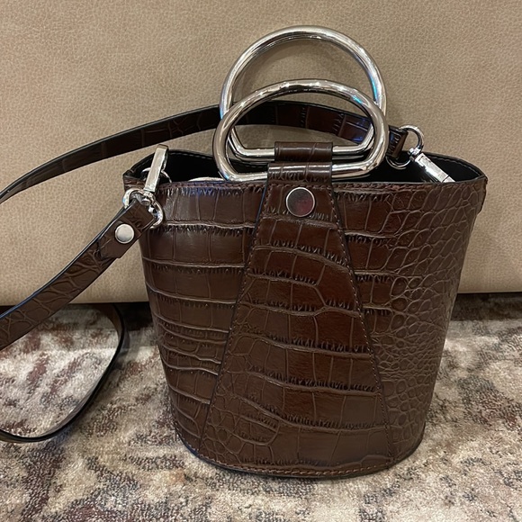 Zara Mock Croc Mini Bucket Bag - Picture 8 of 11